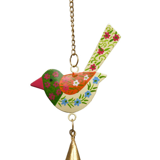 Handcrafted Blossom Birds Wind Chimes – Set of 3 Outdoor Hanging Decor