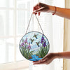 Fluttering Hummingbirds Stained Glass Suncatcher – Nature Window Decor