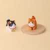 Hand-Carved Wooden Cat Figurines – Set of 2 Handmade in USA