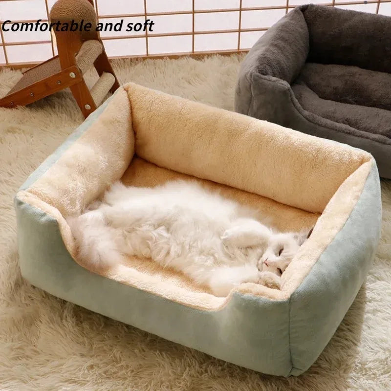 Plush Cat Bed – Cozy Pet Bed in 2 Sizes & 3 Colors