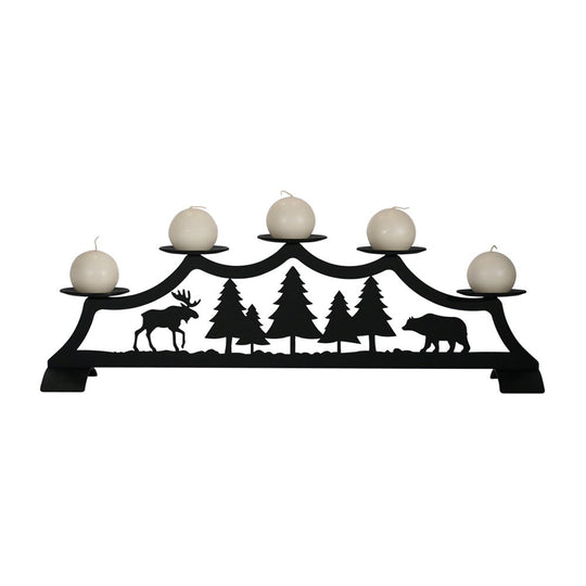 5-Candle Fireplace Pillar Candle Holder – Made in New York, USA